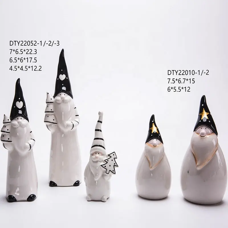 Figurine Custom Family Ceramic Personalized Christmas Santa Claus Snowman Ornaments Christmas
