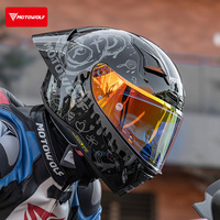 Casque de moto Motowolf H1, casque intégral, certification DOT, casque de course pour moto de rue