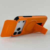 Étui magnétique de protection intégrale avec support pliable et protection d'objectif, coque personnalisée pour iPhone 17 16 15 Pro Max