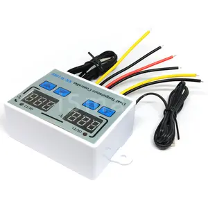 W1088 Termostat Sensor Suhu Digital LED Ganda, Kontroler Termostat Pemanas AC 110-220V Inkubator Akuarium Termoregulator