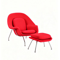Fauteuil de loisirs et de réunion, canapé et chaise longue en tissu, design nordique créatif, ergonomique, pieds en acier, pour bureau commercial