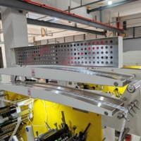 Machine d'impression flexographique JR-1241 pour étiquettes textiles, vêtements et étiquettes d'entretien tissées, haute vitesse 70m/min