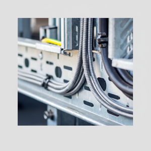 Plateau de gestion de câbles en métal perforé flexible personnalisé en usine sous le bureau - Product Image 1