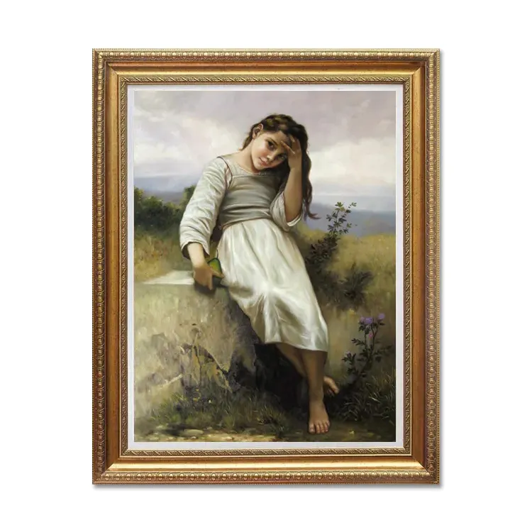 Handmade Famous Artists Canvas Decor Wall Art Oil Painting Reproduction Of Bouguereau