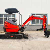 Mini-excavatrice 2,5 tonnes avec moteur Kubota EPA Euro 5, livraison gratuite, pour usage agricole et domestique, également disponible en versions 1 et 2 tonnes