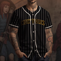 Maillot de baseball personnalisé avec logo d'équipe pour hommes, T-shirt imprimé 3D 100 % polyester coupe ample, haut de sport à manches courtes à séchage rapide