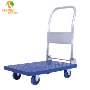Camión de mano plegable de compras de plástico de cuatro ruedas <span class=keywords><strong>150kgs</strong></span> para plataforma de almacén carrito de mano plegable - Product Image 2