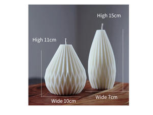 Múltiples velas <span class=keywords><strong>de</strong></span> aromaterapia <span class=keywords><strong>de</strong></span> Arte <span class=keywords><strong>de</strong></span> estilo nórdico hechas a mano líneas blancas vela creativa geométrica - Product Image 4