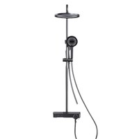 Ensemble de douche complet moderne avec pomme de douche murale à jet massant et fonction pluie, version hôtelière standard