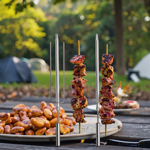 Brocheta Triple <span class=keywords><strong>de</strong></span> Acero Inoxidable para Asar Churrasco, Estilo Gaucho, para Asar Picanha en Barbacoas Brasileñas - Product Image 6
