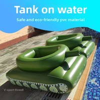 Tank gonflable en PVC, jouet aquatique d'été très tendance, avec lanceur d'eau de style piscine et design moto