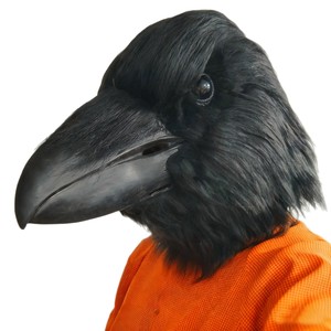 Máscara de látex de cuervo aterradora para Halloween y Navidad, máscara facial completa para fiestas de disfraces y juegos - Product Image 1