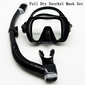 Masker selam Tempered ringan lensa tunggal, masker selam permukaan wajah penuh desain baru dengan tampilan lebar - Product Image 6