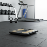 Báscula Digital de Grasa Corporal de Alta Precisión con Sensor Electrónico, Vidrio Templado, Aplicación OKOK, Capacidad de 180 kg, Diseño Compacto para Dormitorio