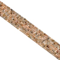 Manik-manik Batu Bulan Warna-warni 2/3/4MM, Batu Permata Kristal Alami, Kalung Gelang, Harga Terjangkau, Diameter Lubang 1mm untuk Pembuatan Perhiasan