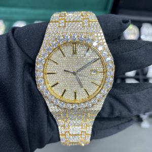 All'ingrosso Buss Down glassato fuori guarda gli uomini donne designer VVS D Colour Moissanite orologi meccanici automatici Hip Hop orologi - Product Image 6