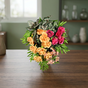 Artificial <b>Flower</b> Multi-Tonal Floral Bouquet <b>Wall</b> Arrangement - Product Image 3