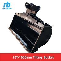RB RB100 Cucharón Inclinable de Ingeniería Totalmente Personalizado OEM/ODM Q355/NM400/Q460 Certificado CE Accesorio para Excavadora con Apertura de Mandíbula de 1200mm