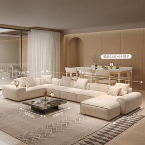 चीन के रहने वाले कमरे के फर्नीचर u आकार के कपड़े मॉड्यूलर सोफे घर और विला के लिए - Product Image 2