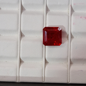 Rubí Cultivado en Laboratorio, Corte Cuadrado, Gema Suelta, Rojo Intenso, Calidad Premium, Piedra Sintética para Joyería, Hecho a Mano - Product Image 3
