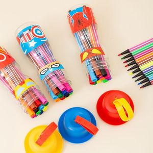 Rotuladores de acuarela para niños, 12 colores, lavables, marcadores artísticos, suministros de pintura para niños, regalo de papelería escolar - Product Image 2