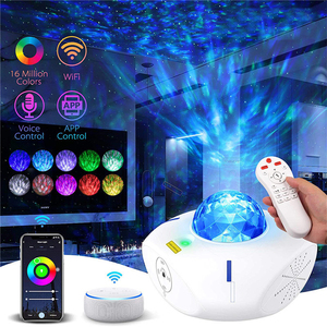 Lámpara de Noche LED Inteligente con Proyector de Estrellas, Luz Triangular RGB con Wifi, Lámpara de Noche para Bebés y Niños, Enchufable, con Aplicación Tuya - Product Image 3