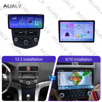 Moniteur Android 12,3 pouces noir mat pour Honda Accord 7ème génération 2004-2007 (conduite à gauche/droite) avec cadre et faisceau de câblage – Fabrication Aijia