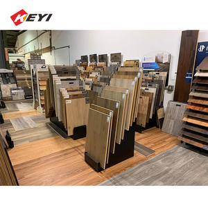 Moderne Aangepaste Milieuvriendelijke Tegel Showroom Multi-Station Metalen Houder Voor Houten Vloermonsters En Parketvloeren Displayrek - Product Image 3