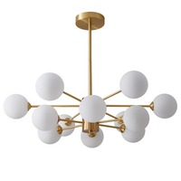 Nouveau Lustre à Bulles Design Haricot Magique Nordique Moderne Minimaliste, Éclairage Noir de Luxe pour Chambre Principale et Salon