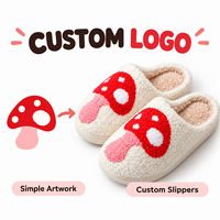 Pantoufles en velours Teddy brodées avec logo personnalisé, vente en gros pour femmes, pantoufles de luxe en fourrure moelleuse pour l'hiver, chaussures à plateforme