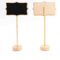 Mini tableau noir en bois avec chevalet, étiquettes alimentaires pour buffet de fête, tableau noir, numéro de table, cartes de placement pour mariage