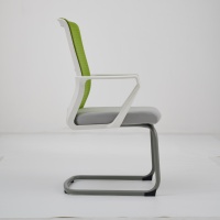 Chaise de bureau ergonomique moderne en maille, base fixe sans roulettes, accoudoirs fixes, pour bureau, maison, chambre, vente en gros