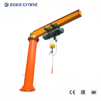 Grue à flèche motorisée autoportante robuste de 3 tonnes à rotation à 360 degrés pour la manutention en atelier de machines CNC