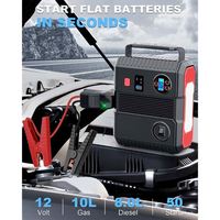 2000A Démarreur d'urgence Batterie de voiture Booster Pack Voiture Portable Jump Starter Power Bank avec compresseur d'air