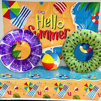 Bouées de piscine gonflables en forme de fruits, anneaux de piscine orange, citron, kiwi, tubes de natation, jouets flottants, jouets de plage pour enfants