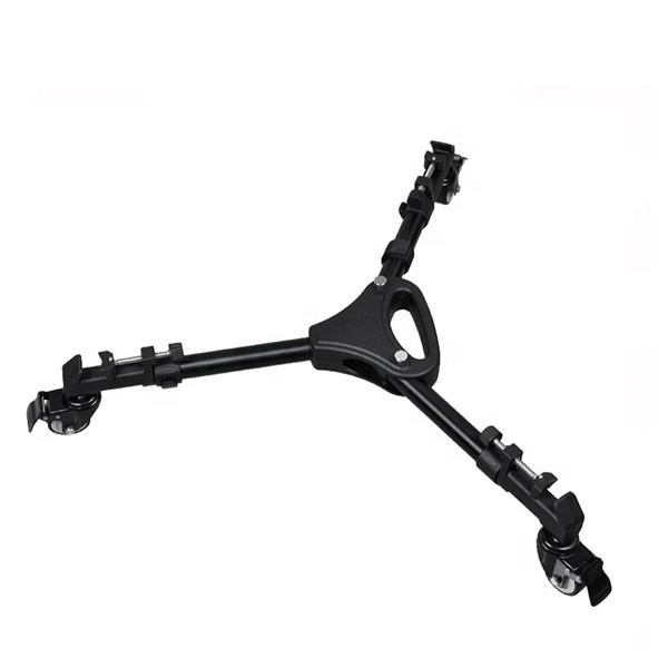 Hot Selling High-quality Aluminium Alloy Camera Tripod Foot Wheel Tripod Pulley Base Load 15KG