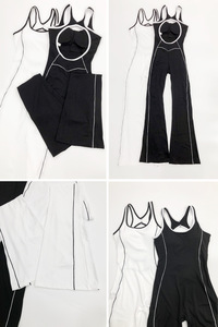 Abbigliamento da donna alla moda giacca Crop e tute senza schienale Set 2 pezzi pantaloni da allenamento Casual due pezzi Set di abiti da donna - Product Image 6