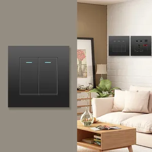 Black UK 13A Wall Socket <strong>with</strong> USB Type C 18W Quick Charge <strong>Plug</strong> Socket,Wall Power Outlet <strong>with</strong> USB Charger, <strong>Switch</strong> <strong>with</strong> Socket - Product Image 3