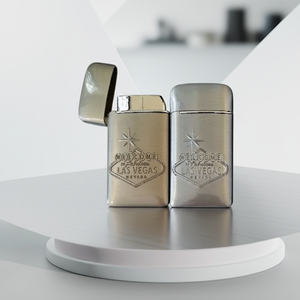 US Stock TECHNO Wholesale LAS VEGAS Broad Metal Windproof Cigar Flip Top Torch Lighter for <b>Smoking</b> - Product Image 1