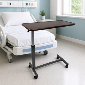 <span class=keywords><strong>Table</strong></span> <span class=keywords><strong>de</strong></span> <span class=keywords><strong>lit</strong></span> médicale réglable en hauteur avec roulettes verrouillables pour chambre <span class=keywords><strong>de</strong></span> patient - Product Image 1