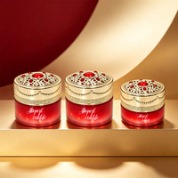 Pot de rangement cosmétique en verre vide de forme ronde 1oz 30g 50g pour crème visage et soins de la peau