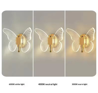 Applique Murale LED Moderne d'Inspiration Papillon, pour Hôtels de Style Nordique, Chevet, Chambres et Murs TV