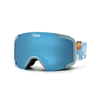 Masques de snowboard anti-buée pour enfants, lunettes de ski, lunettes de protection, avec sangle personnalisée de marque, taille enfant
