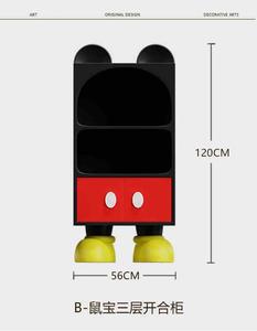 Gabinete creativo para sala de estar de <span class=keywords><strong>Mickey</strong></span>, armario de almacenamiento decorativo para suelo, aparador para sofá, decoración para habitación de niños, mesita de noche creativa - Product Image 6