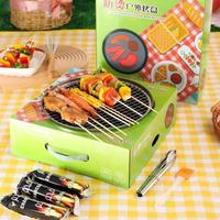 Les vendeurs chauds utilisent un petit gril de barbecue jetable anti-brûlure portable en acier inoxydable pour l'extérieur