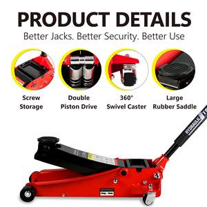 Gato hidráulico de acero de alta resistencia Db de 3.5 toneladas con doble pistón, perfil bajo, elevación rápida, para carreras - Product Image 6