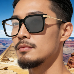 Lunettes de soleil photochromiques UV400 tout-en-un pour homme 95018, anti-lumière bleue, grandes lunettes optiques carrées à changement de couleur - Product Image 5