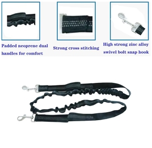 Correa <span class=keywords><strong>de</strong></span> perro funcional y elegante montada en la cintura con rayas reflectantes correa elástica y bolsillo <span class=keywords><strong>de</strong></span> almacenamiento para pasear <span class=keywords><strong>perros</strong></span> - Product Image 4