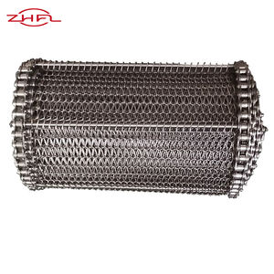 Cinta transportadora de acero con tela de alambre tejida tipo Alligator, lista para usar, resistente al calor, apta para uso alimentario, para soldadura, doblado y personalización de piezas de trabajo. - Product Image 1