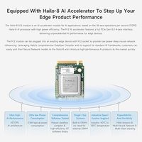 Modul Akselerator AI Hailo-8 M.2 AIsmartlnik Waveshare, Kompatibel dengan Raspberry Pi 5, Mendukung Sistem Linux/Windows
